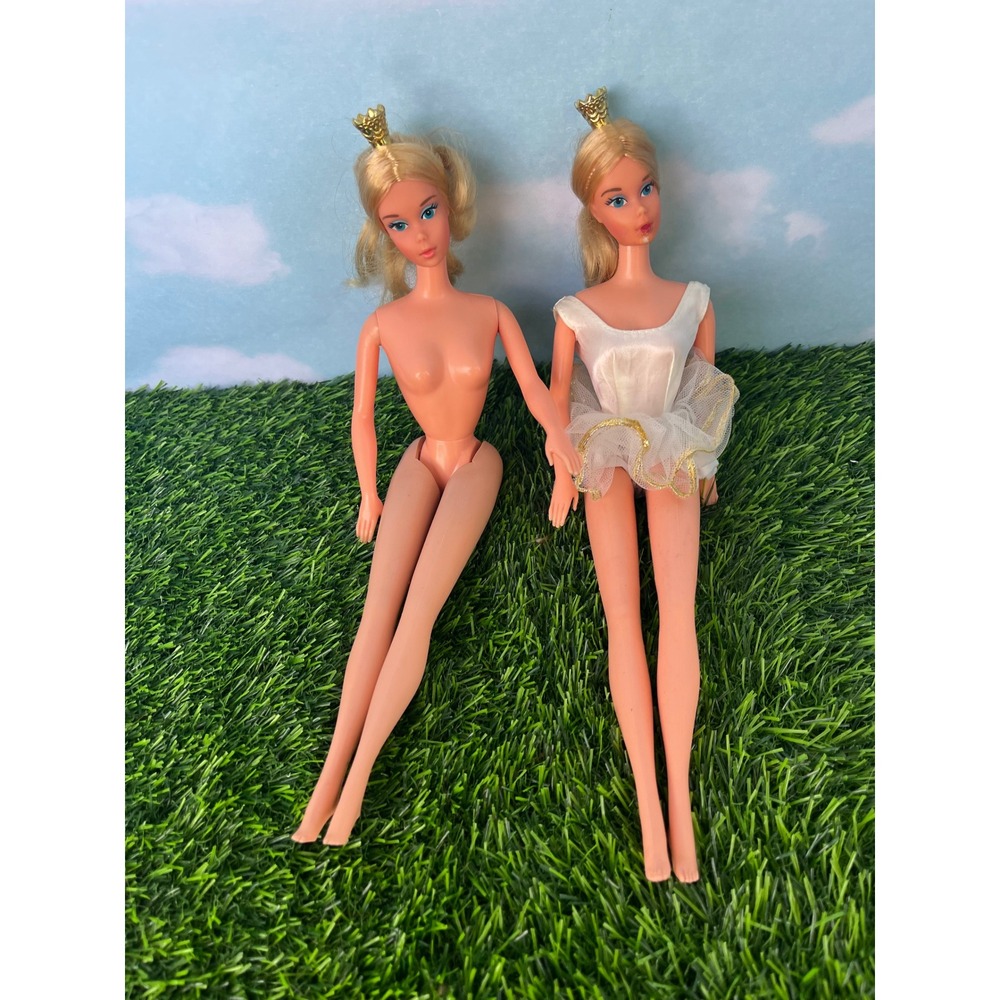 Vintage Ballerina Barbie #9093 1975 Mattel Original Doll Tutu lot TLC